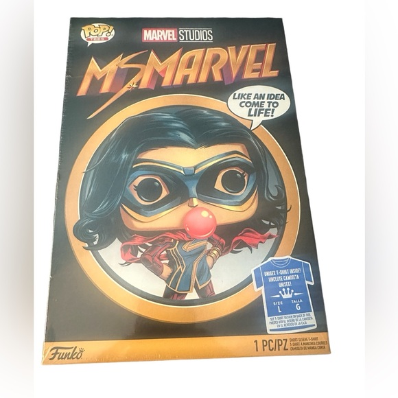 New Ms Marvel Funko Pop Limited Edition Tee Shirt Men‎ size Large - Picture 1 of 2